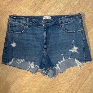 Abercrombie & Fitch Mom Short High Rise Denim Shorts
